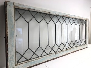 lot 212 image: Excellent Large Antique Leaded Glass Window
