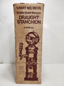 lot 211 image: Large NOS Vintage SCHLITZ Beer Display - Grand Baroque Draught Stanchion - Missing Spout