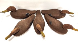 lot 219 image: Lot of Vintage Wooden Duck Decoys