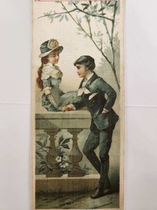 lot 259 image: Early Antique 1870s era Christmas Silk Ribbon Bookmark
