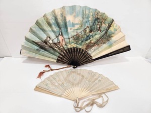 lot 262 image: Lot of 5 Original Antique Victorian Hand Fans