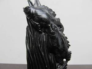 lot 276 image: Excellent Carved Black Stone Oriental Fish Sculpture