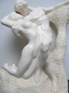 lot 290 image: Huge & Impressive Signed Alva 1990 Art Nouveau - Two Lovers Sculpture - Sergey Eylanbekov