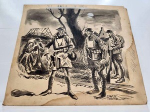 lot 320 image: Amazing Original WW1 Illustration Art Watercolor & Ink Painting by Coyle Tincher