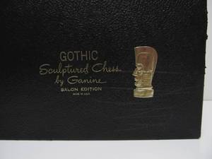 lot 347 image: Mid Century Gothic Sculptured Chess By Peter Ganine