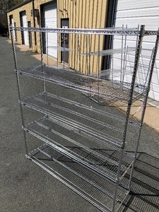 lot 386 image: Heavy Duty InterMetro Metal Wire Shelf  - 6ft x 5ft x 18D