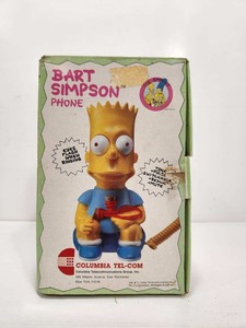 lot 396 image: Retro 1990 BART SIMPSON Telephone wBox