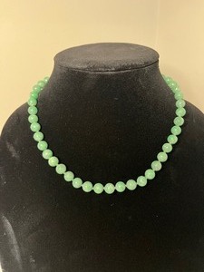 Jade Bead 8mm 14k Necklace