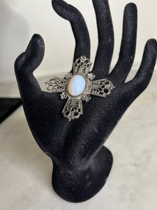 Vintage Silver Cross Brooch