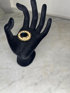 Monet Blue & Gold Brooch