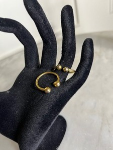 Two Orb Gold Rings