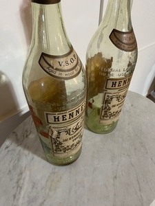 lot 4 image: 1940s Hennessy Bottles