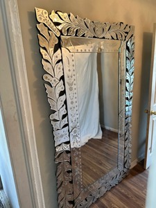 lot 27 image: Antique Venetian Floor Length Mirror