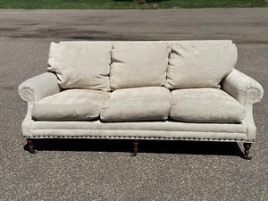 lot 28 image: Lillian August Rolled Arm Down Couch