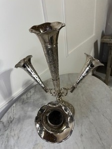 lot 47 image: Silver Plated Floral Epergne