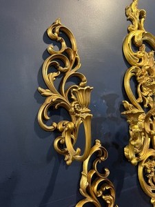 lot 65 image: Mid Century Gold Sconces