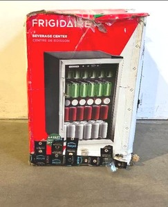 lot 25 image: Frigidaire 128-Can 4.4 cu ft. Stainless Steel Beverage Center