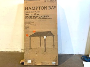 lot 3 image: Hampton Bay Providence Place 11 ft. W x 10 ft. D Brown Hard Top Gazebo