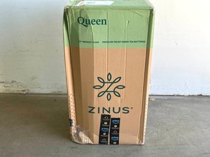 lot 32 image: Zinus 12 Inch Green Tea Memory Foam Queen Size Mattress Bed-in-a-Box