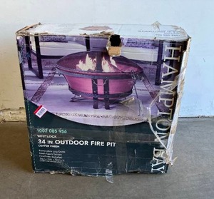 lot 49 image: Hampton Bay 34 in. Whitlock Cast Iron Fire Pit