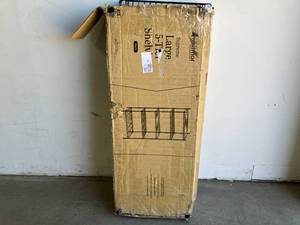 lot 72 image: Whitmor Supreme Black Metal 5-Tier Adjustable Shelves and Leveling Feet
