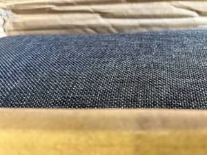 lot 73 image: ZINUS Lottie Gray Upholstered Queen Size Bed Frame