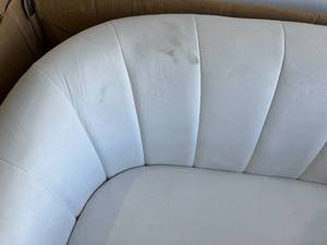 lot 74 image: Modway Prospect Channel Tufted Upholstered White Velvet Loveseat