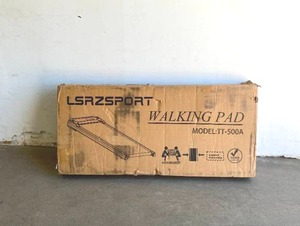 lot 81 image: LSRZSPORT Blue Portable Under Desk Treadmill with Remote Control, Speaker and LED Display