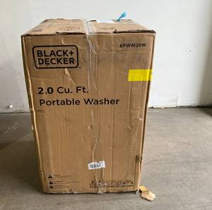 lot 104 image: Black & Decker 2.0 cu. ft. Portable Top Load Washing Machine in White