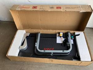lot 131 image: Sunny Health & Fitness Gray Foldable Manual Walking Treadmill
