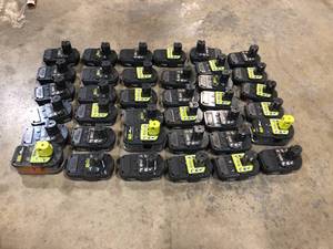 Lot of Ryobi  Batteries Customer Returns See Pictures