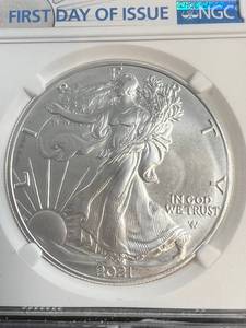 2021 AMERICAN SILVER EAGLE MS70 NGC FIRST DAY CERTIFIED