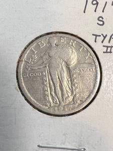 1917-S type 2 US STANDING LIBERTY QUARTER