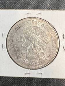 1968 MEXICO 72% SILVER OLYMPIC 25 PESOS