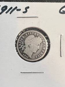 4 SILVER US DIMES 1911-S 1912-S 1941-S 1944-S
