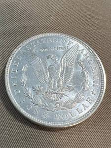 1921-D US MORGAN SILVER DOLLAR UNC