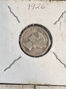 3 US MERCURY DIMES 1926 1928 1928-D