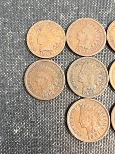 GROUP OF 10 INDIAN HEAD CENTS 1888-1903