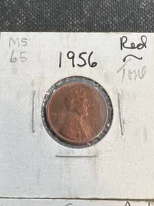 GROUP OF 6 WHEAT CENTS 1956 1956-D 1957 1957-D 1958 1958-D