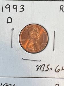 10 US PENNIES 1993D-2000-D