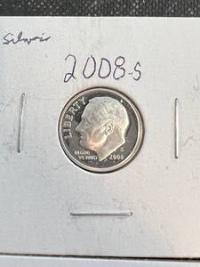 4 SILVER US DIMES 2008-S 2009-S 2010-S 2014-S