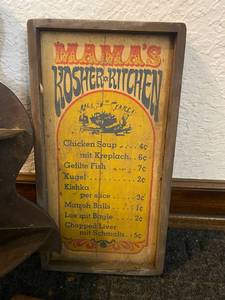 lot 16 image: Antique Kitchen Wall Plaques, Corner Shelf