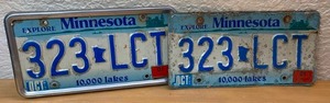 lot 24 image: Vintage MN State License Plates