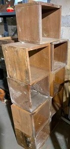 lot 50 image: Wood Cube OrganizersStorage