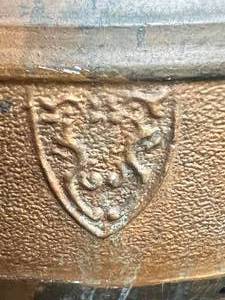lot 63 image: Vintage Cast Aluminum Bowl with Carvings