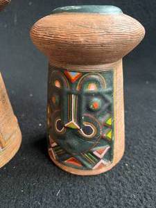 lot 69 image: Hand Painted Clay Pots