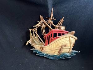 lot 75 image: Sexton 1967 Metal Boat Wall Hanging