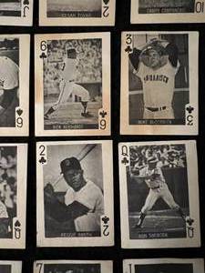 lot 100 image: 1969 Globe Imports Baseball Playing Cards