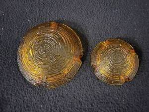 lot 98 image: Vintage Amber Glass Ashtrays