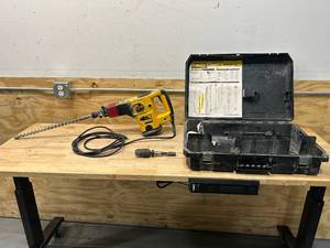 lot 19 image: DEWALT DW532K 1-12-Inch Electronic Spline Rotary Hammer Kit with Stop RotationBitLock and Case